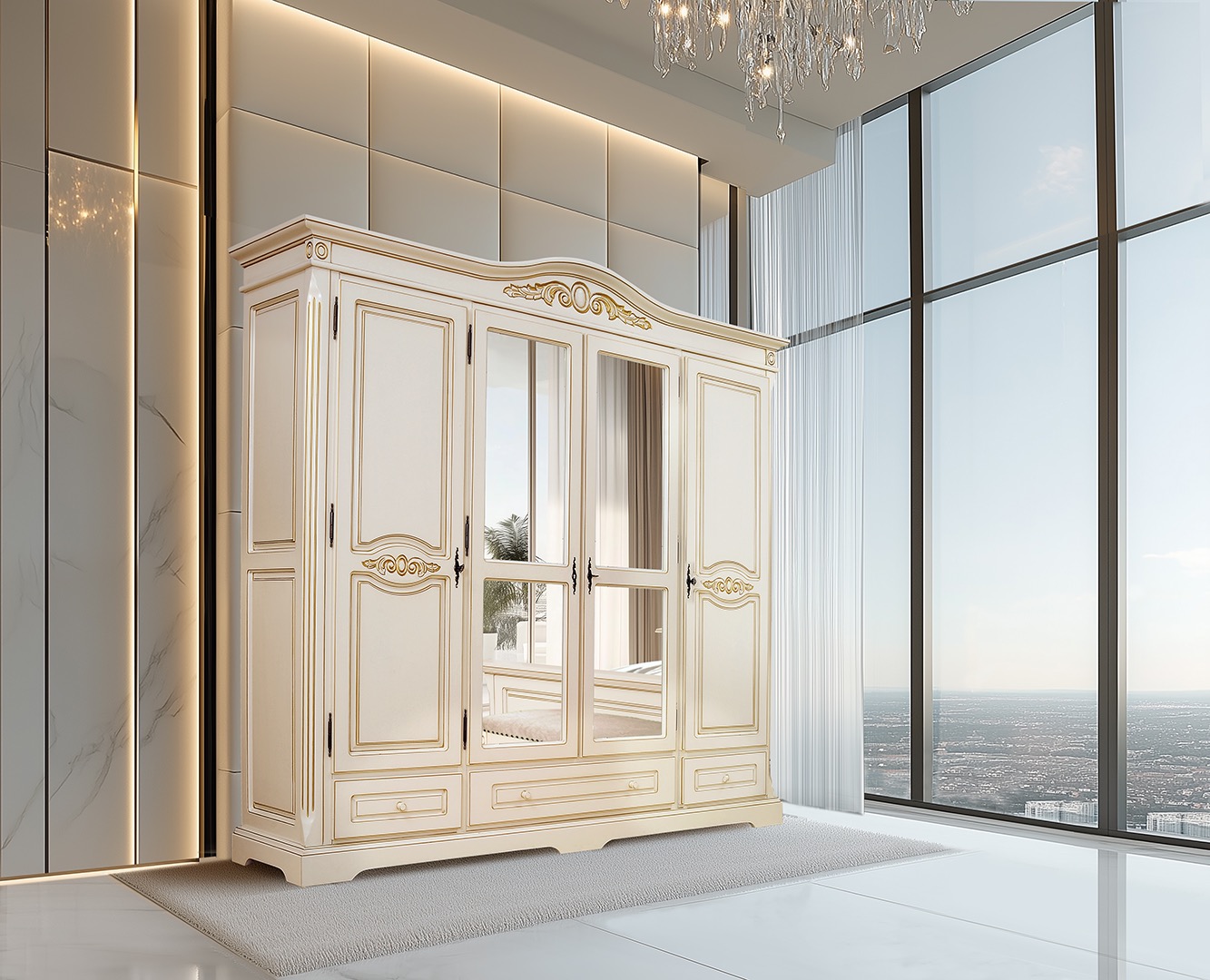 Luxusní šatní skříň Mery v interiéru